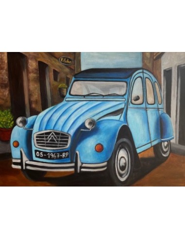 “CITROEN  2CV AZUL” (LÁMINA)