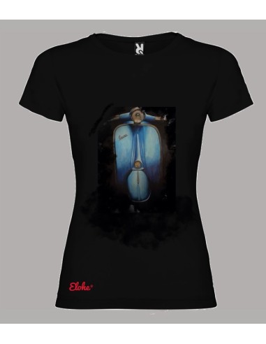CAMISETA CHICA “VESPA  150 VBA AZUL”