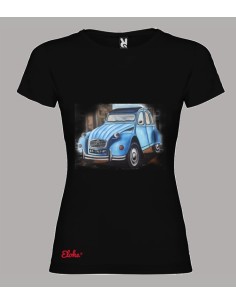 CAMISETA CHICA “CITROEN 2CV AZUL” 2