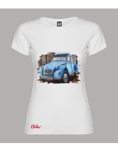 CAMISETA CHICA “CITROEN 2CV AZUL”